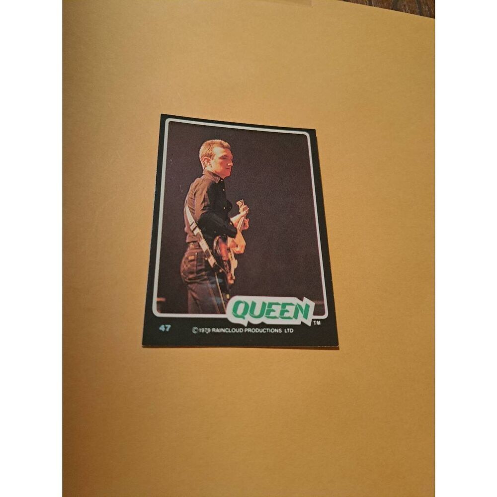 Vintage 1979 Raincloud Productions Queen Trading Card #47 Rock Band Memorabilia